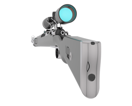 Firearm with scope isolated on  background. 3d rendering - illustration png