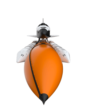 Space shuttle scene. Perspective view isolated on  background. 3d rendering - illustration png