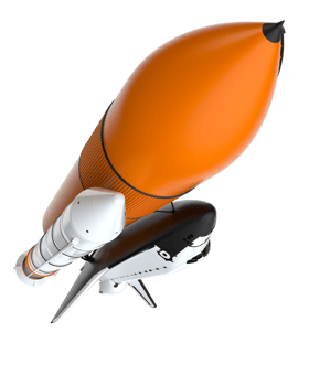 Space shuttle scene. Perspective view isolated on  background. 3d rendering - illustration png