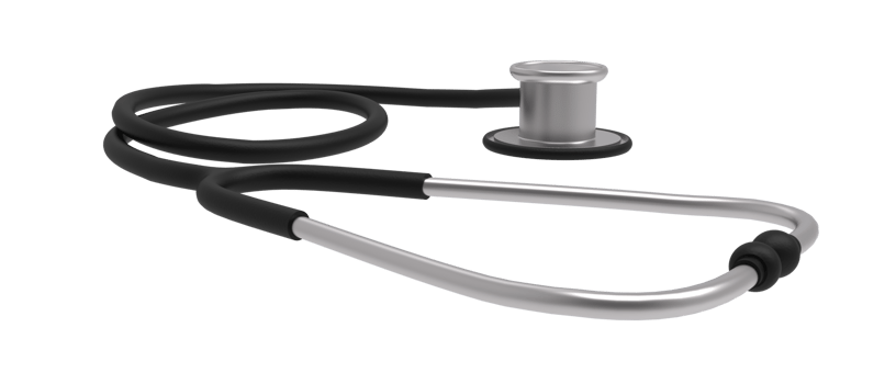 Medical stethoscope isolated on background. 3d rendering - illustartion png