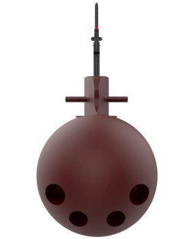 Submarine with label isolated on background. Ideal for large publications or printing. 3d rendering - illustration png