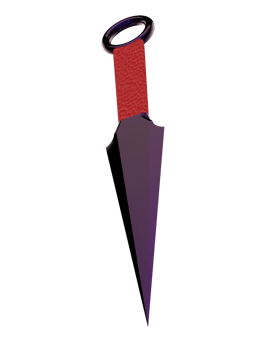 Throwing knife isolated on background. 3d rendering - illustration png