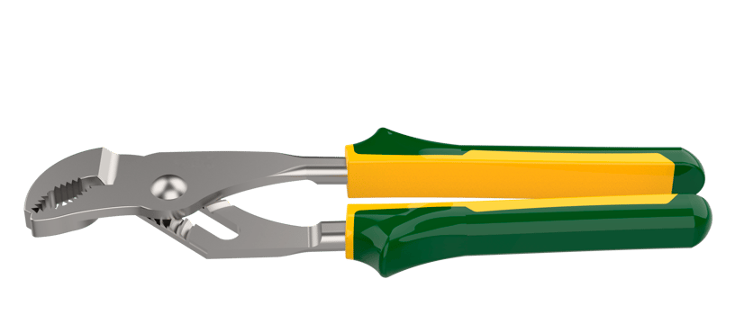 Pliers close-up scene isolated on background.  3d rendering - illustration png