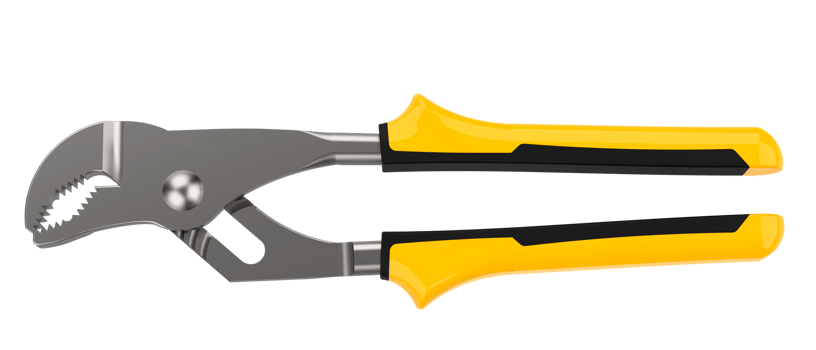 Pliers close-up scene isolated on background.  3d rendering - illustration png