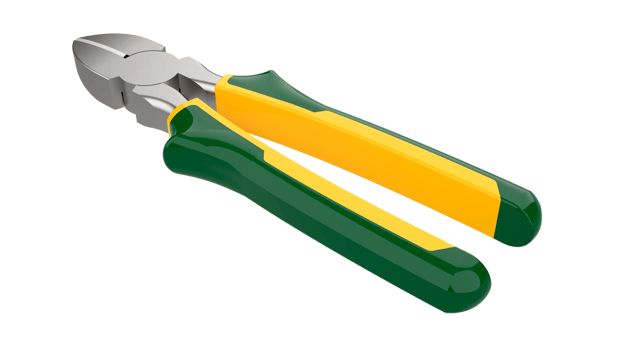 Pliers close-up scene isolated on background.  3d rendering - illustration png