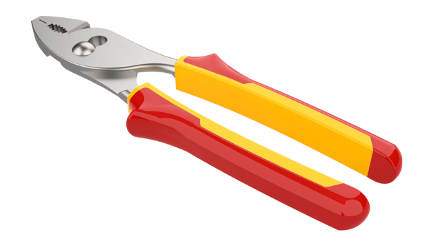 Pliers close-up scene isolated on background.  3d rendering - illustration png
