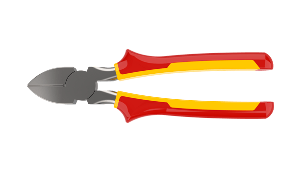 Pliers close-up scene isolated on background.  3d rendering - illustration png