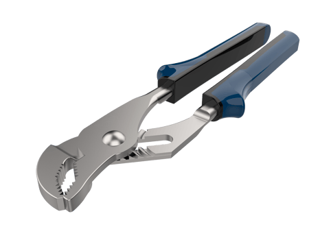 Pliers close-up scene isolated on background.  3d rendering - illustration png
