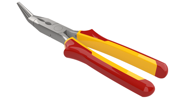 Pliers close-up scene isolated on background.  3d rendering - illustration png