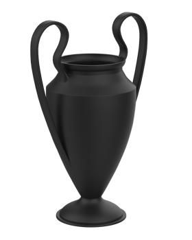 Trophy on background. 3d rendering - illustration png