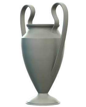 Trophy on background. 3d rendering - illustration png