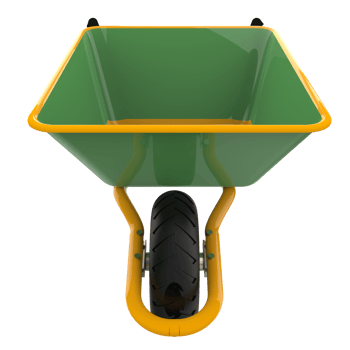 wheelbarrow isolated on background. 3d rendering - illustration png