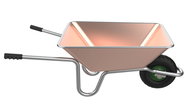 wheelbarrow isolated on background. 3d rendering - illustration png