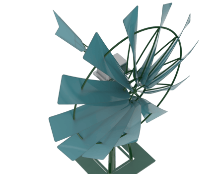 Windmill isolated on background. 3d rendering - illustration png