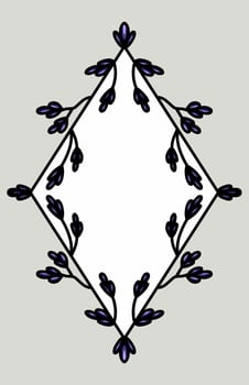 an invitation card design with a floral motif vector