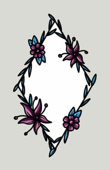 an invitation card design with a floral motif vector