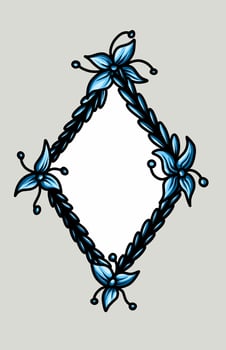 an invitation card design with a floral motif vector