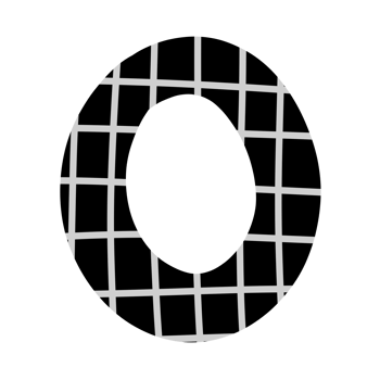 alphabet A-Z and numbers 0-9, black with a grid png