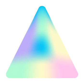 Holographic sticker, hologram label triangle shape. PNG sticker for design mockup. Holographic textured sticker for preview tags, labels