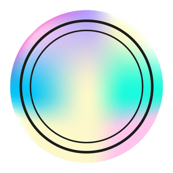 Holographic sticker, hologram label circle shape. PNG sticker for design mockup. Holographic textured sticker for preview tags, labels