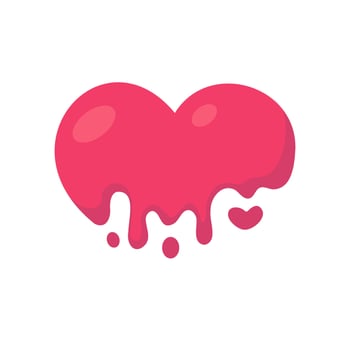 Broken heart. Pink Heart is heartbroken and hurt from divorce from her lover. vector