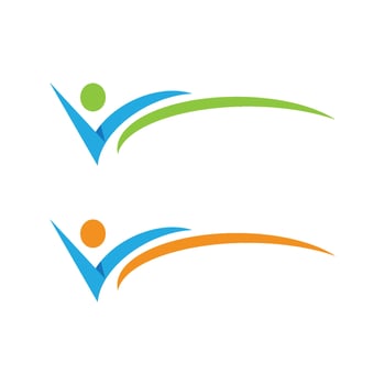 Human character logo sign vector