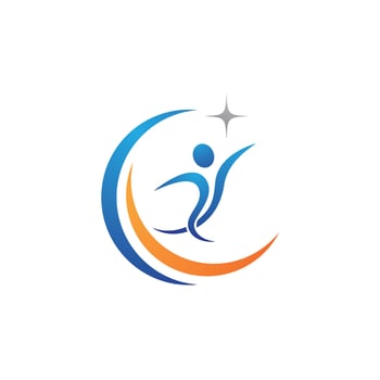 Human character logo sign vector