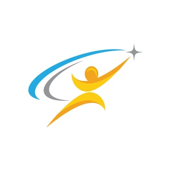 Human character logo sign vector