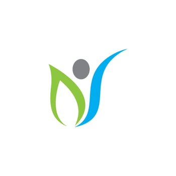 Logos of green Tree leaf ecology vector