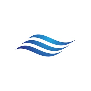 Water wave icon vector