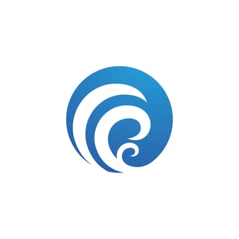 Water wave icon vector