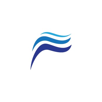 Water wave icon vector