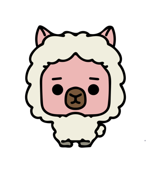 Cute Llama Drawing png