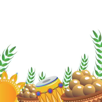 Lohri indian festival vector