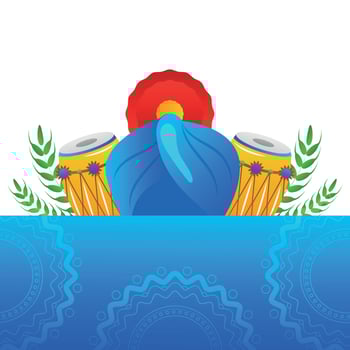 baisakhi indian holiday vector