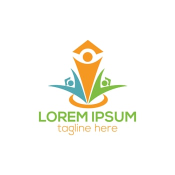 Community logo, partnership logo concept isolated vector template illustration for business and company