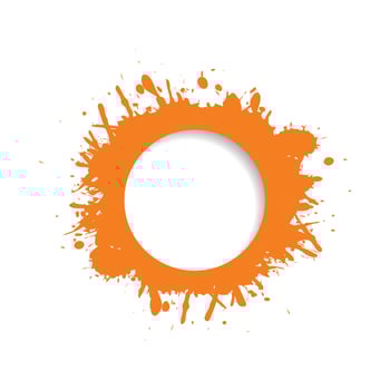 orange grunge frame vector