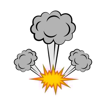 Explosion effect flat illustration vector