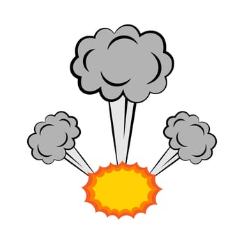 Explosion effect flat illustration vector