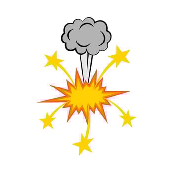Explosion effect flat illustration vector