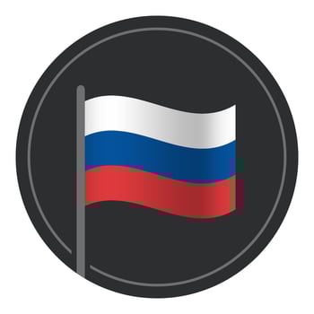 Abstract Russia Flag Flat Icon in Circle Isolated on White Background vector