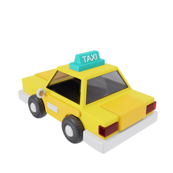 Taxi 3D Icon Travel and Holidays png