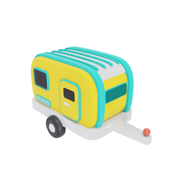 Caravan 3D Icon Travel and Holidays png