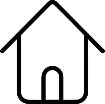 Home outline icon symbol vector image. Illustration of the house real estate graphic property design image