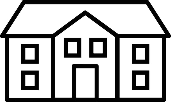 Home outline icon symbol vector image. Illustration of the house real estate graphic property design image