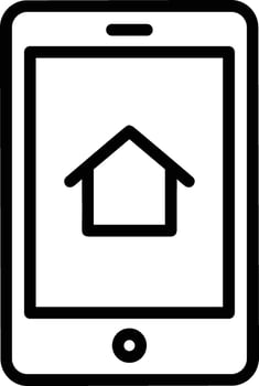 Home outline icon symbol vector image. Illustration of the house real estate graphic property design image