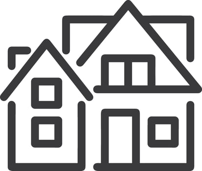 Home outline icon symbol vector image. Illustration of the house real estate graphic property design image