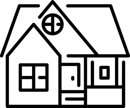 Home outline icon symbol vector image. Illustration of the house real estate graphic property design image