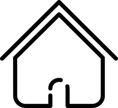 Home outline icon symbol vector image. Illustration of the house real estate graphic property design image