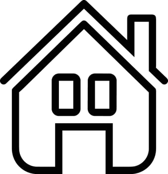 Home outline icon symbol vector image. Illustration of the house real estate graphic property design imagev